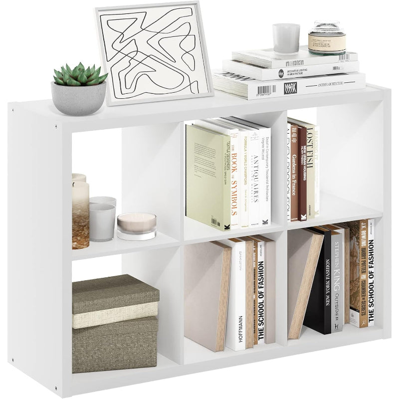 6‑Cube Thick‑Frame Bookshelf