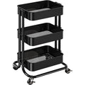 3‑Tier Metal Rolling Cart