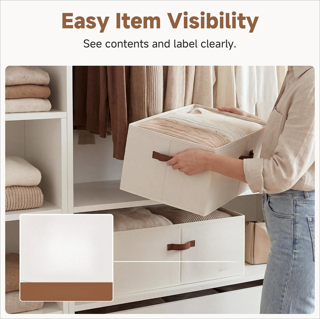 Under‑Bed Storage Bins With Clear Lid