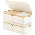 7‑Inch Under‑Bed Bins With Bamboo Frame