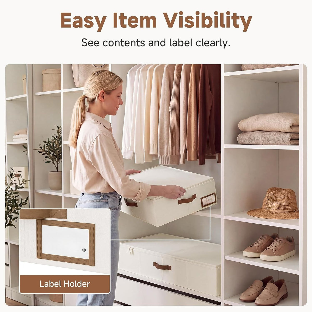 6‑Inch Under‑Bed Storage Bins With Lids