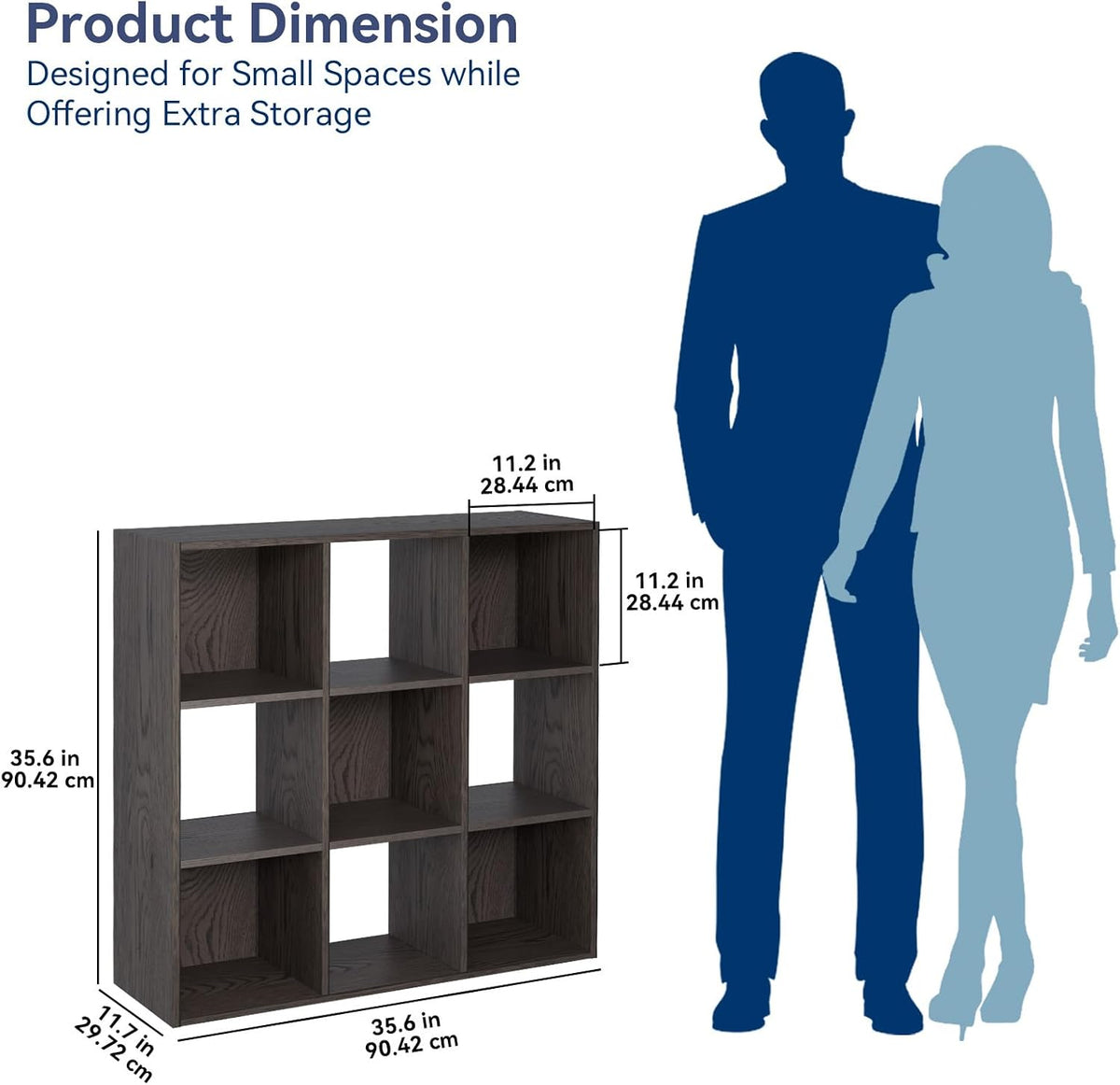 9‑Cube MDF Storage Organizer