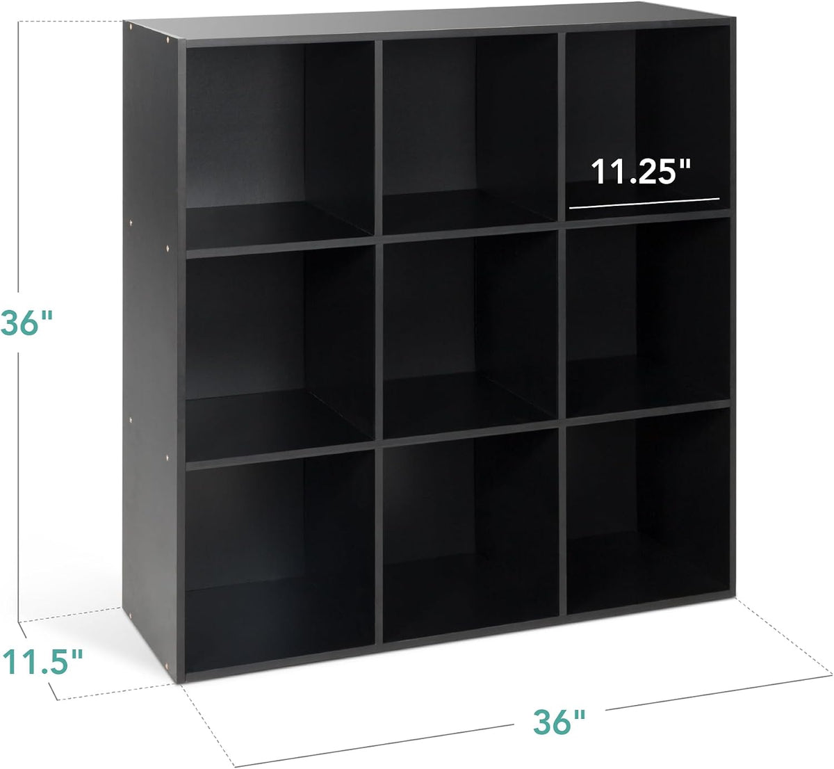 Black 9‑Cube Storage Organizer