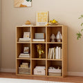 9-Cube Storage Shelf Bookcase, Oak