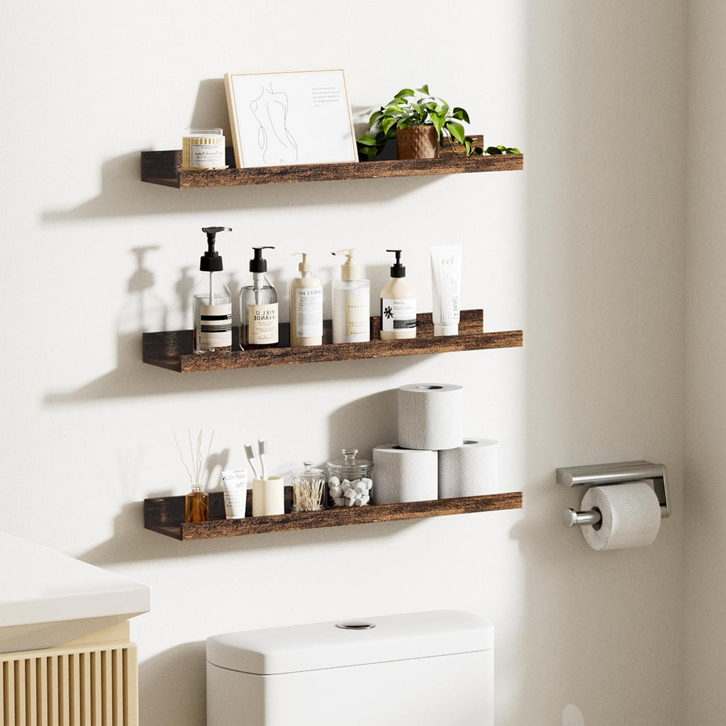 Brown 23.6‑Inch Floating Shelves Set‑of‑6