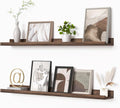 Walnut 36‑Inch Picture Ledge Shelves Set‑of‑2