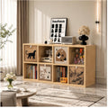 8‑Cube Low Bookshelf With 4 Bins