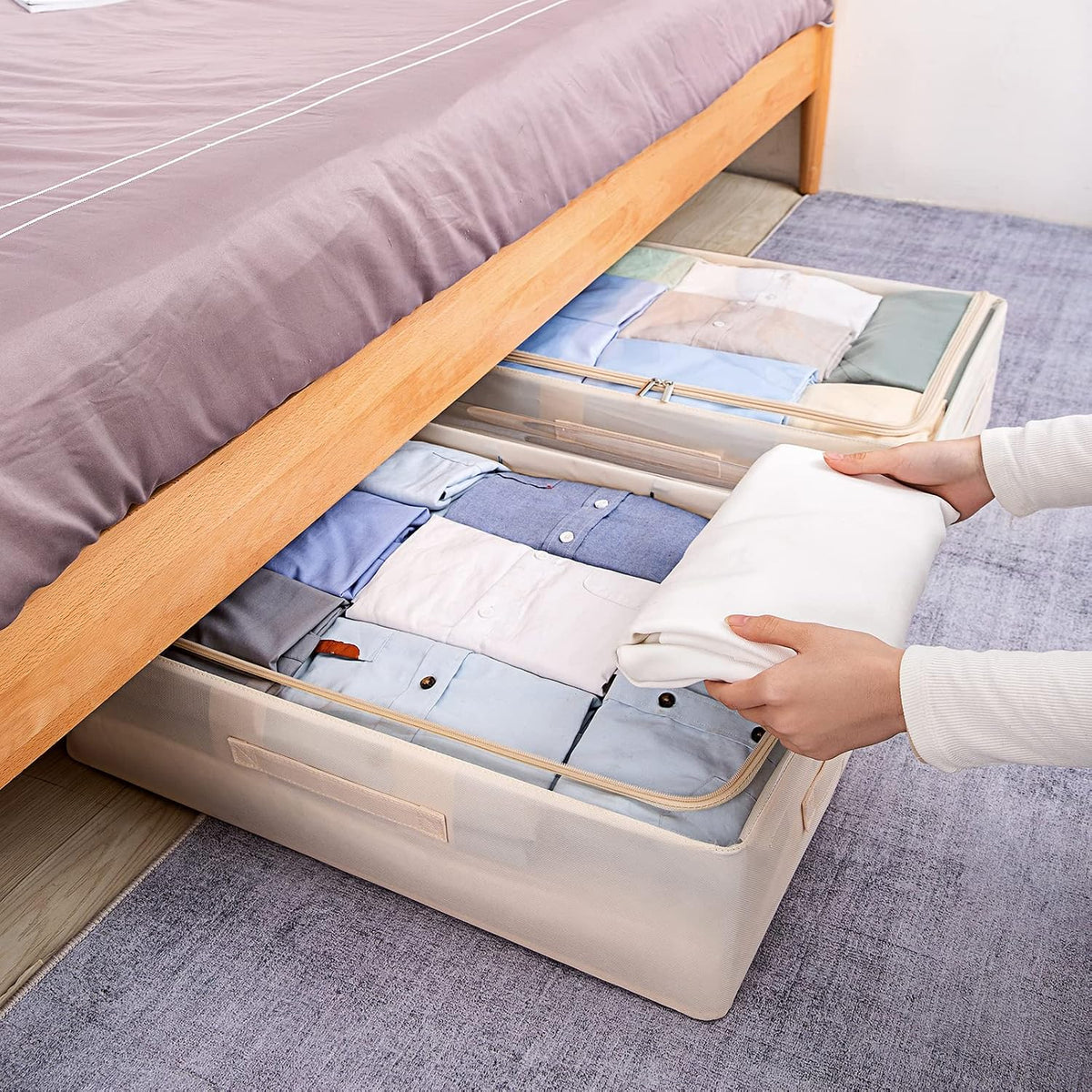 Large Under‑Bed Storage Bins With Frame
