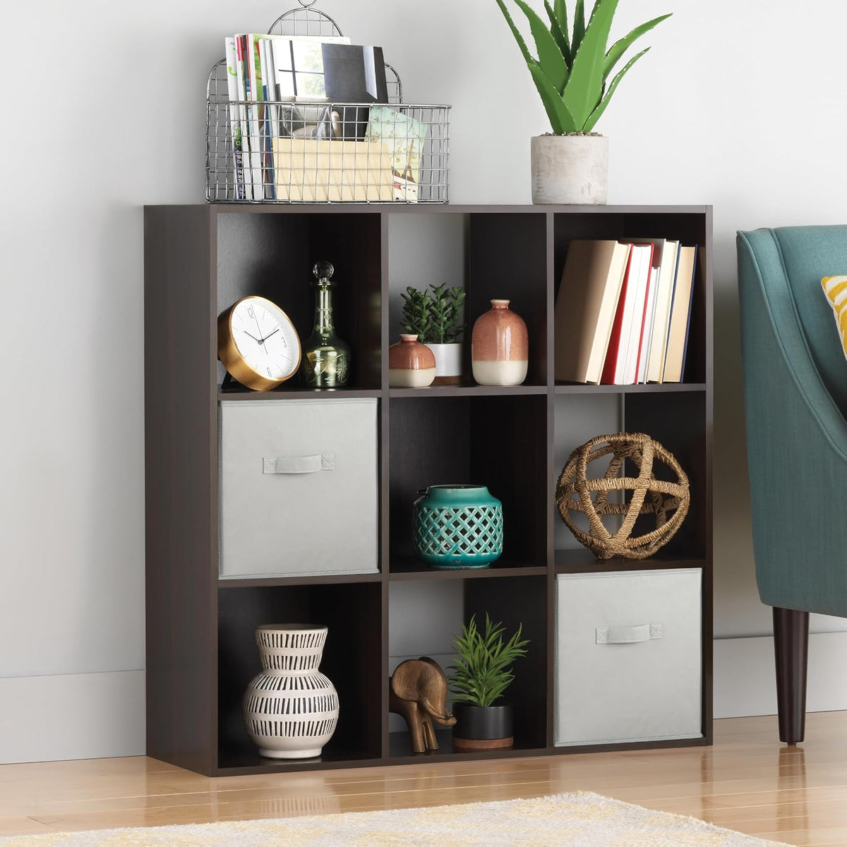 9‑Cube MDF Storage Organizer