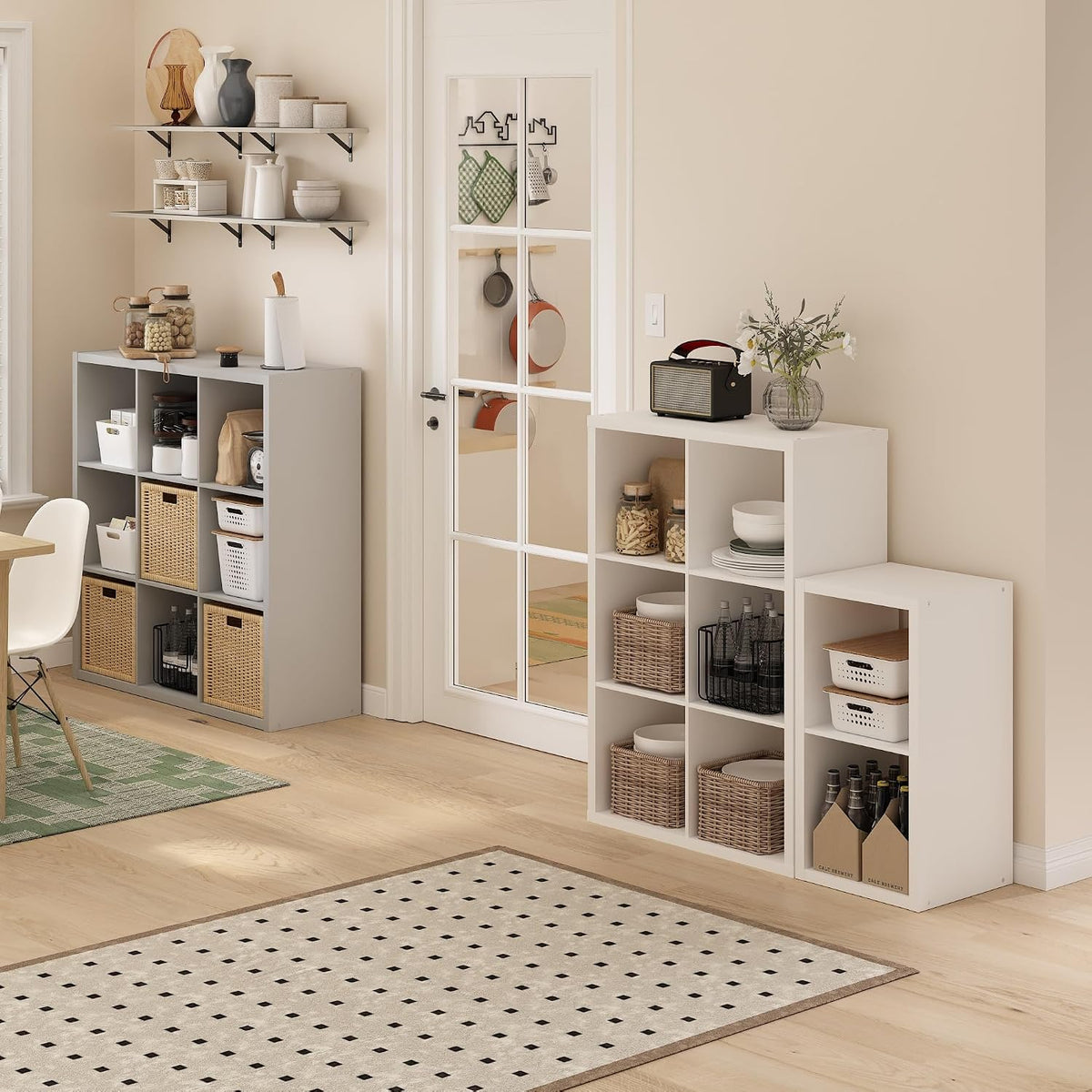 6‑Cube Thick‑Frame Bookshelf