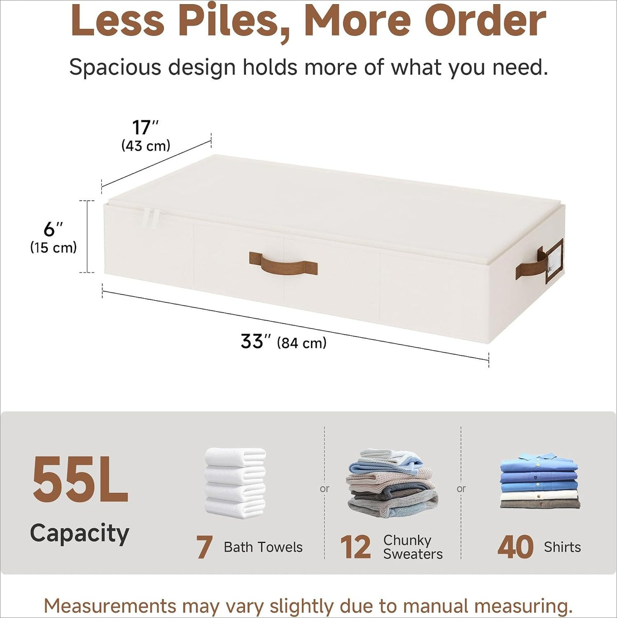 6‑Inch Under‑Bed Storage Bins With Lids