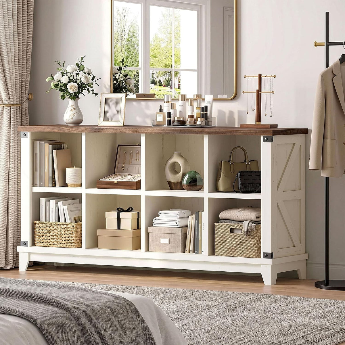White 8‑Cube Storage Organizer