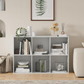 White 6‑Cube Wooden Storage Organizer
