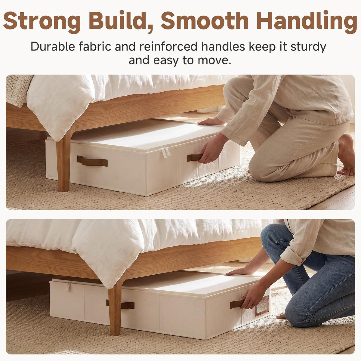 6‑Inch Under‑Bed Storage Bins With Lids