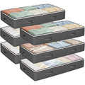 Grey 6‑Pack 95L Under‑Bed Storage Bins