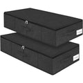 Black 2‑Pack 6.7‑Inch Under‑Bed Storage Bins