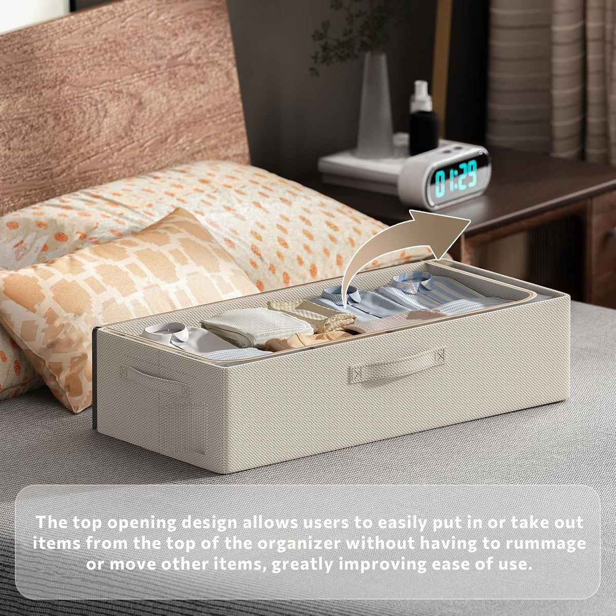 3‑Pack Under‑Bed Storage Bins With Metal Frame