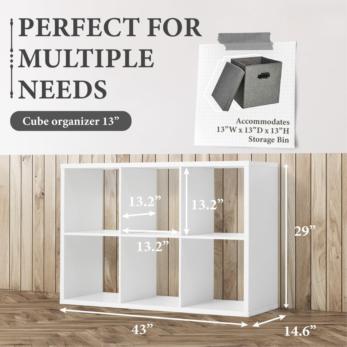 6‑9‑Cube Storage Organizer Shelf
